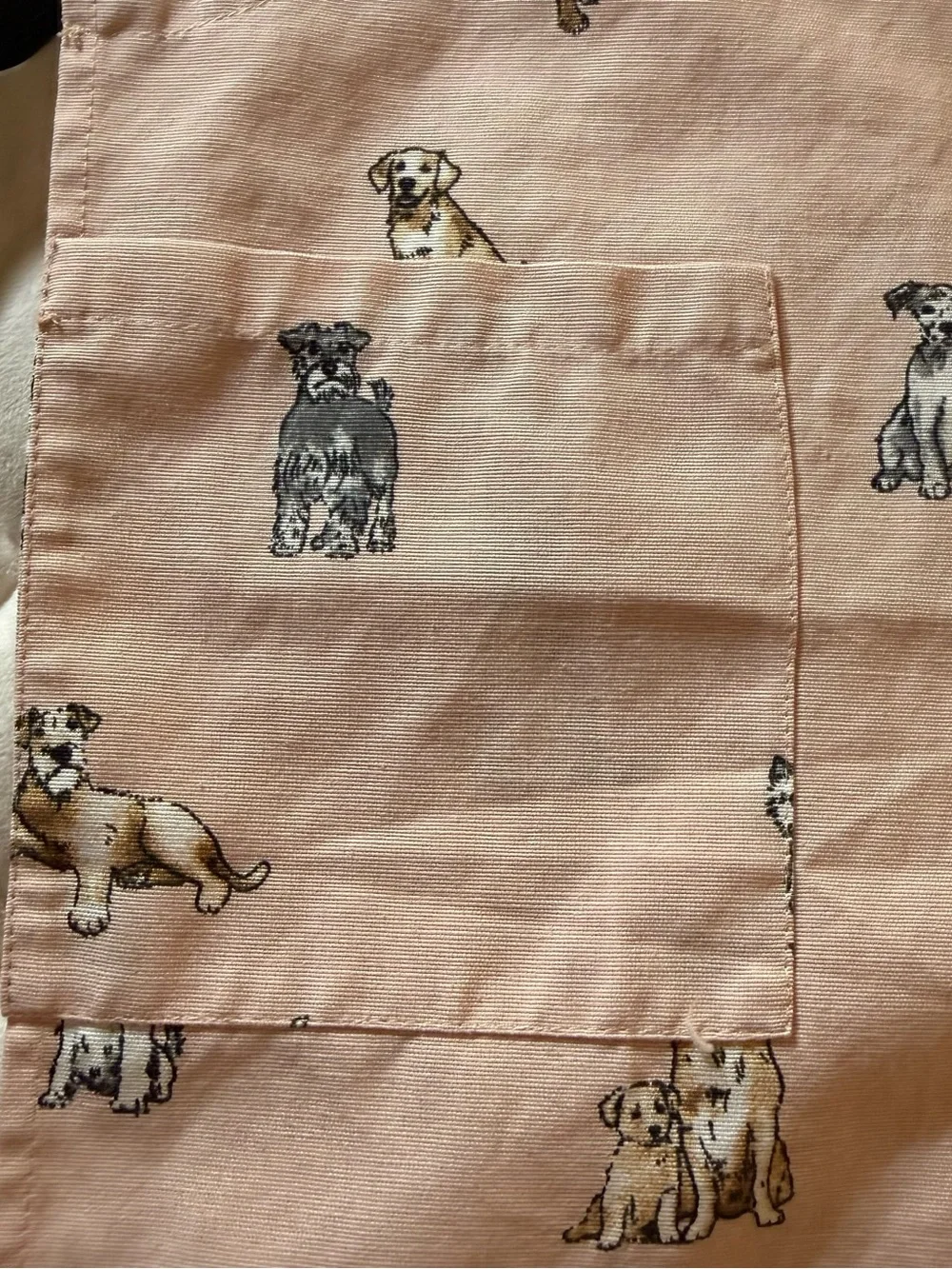 Bunny Street Kids Dog Print Cooking Apron Pink Size 5-7 Years
